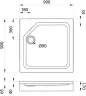 Акриловый поддон для душа DIWO K 17-90 90x90 Щ0000055616 цвет Белый
