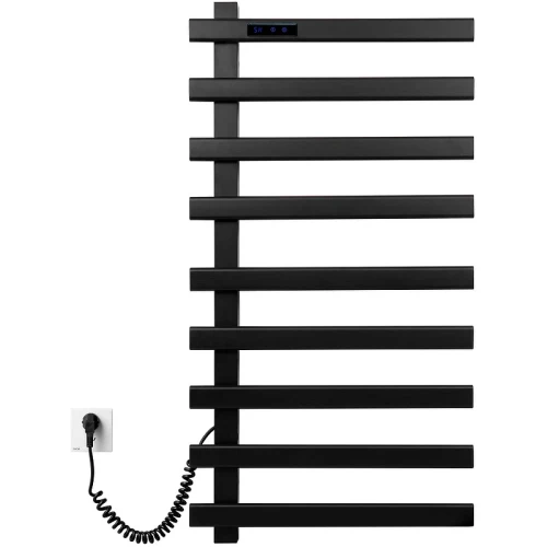 Электрический полотенцесушитель Black&amp;White N-355B 48x92 355BI Черный матовый нержавеющая сталь