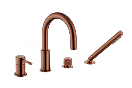 Смеситель на борт ванны Boheme Uno 460-CB цвет Брашированная медь