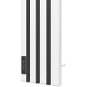 Электрический полотенцесушитель Point Пиано PN19722WB 150x1200 диммер слева Белый Черный