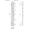 Электрический полотенцесушитель Point Пиано PN19722WB 150x1200 диммер слева Белый Черный