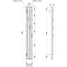 Электрический полотенцесушитель Point Пиано PN19722WB 150x1200 диммер слева Белый Черный