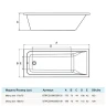 Акриловая ванна Alba Spa Marry slim 180x70 ВПРСБ0400000100 цвет Белый глянцевый