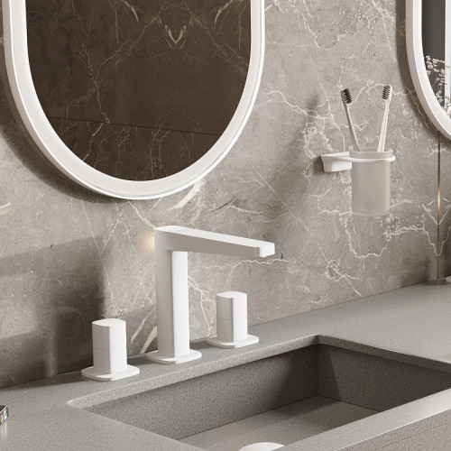 Смеситель для раковины WasserKRAFT Saale 9535 Белый матовый латунь