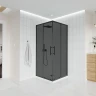 Душевой уголок Veconi Evo 300 GR 120х90 E3-GR-12090-12-C9 профиль Графит брашированный стекло тонированное матовое
