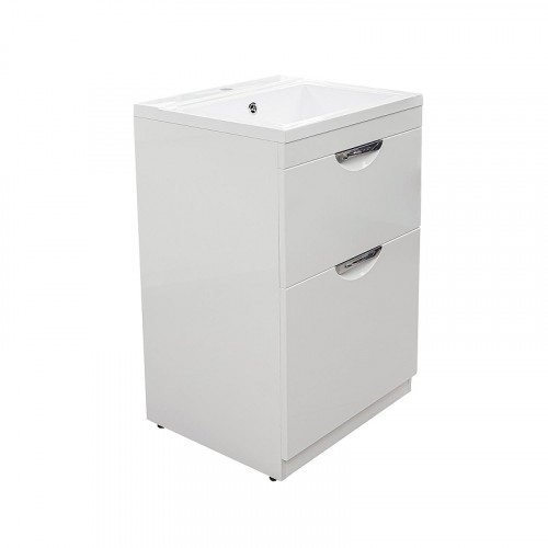 Тумба под раковину Mixline Атлантик 56 543447 с местом для стиральной машины цвет Белый