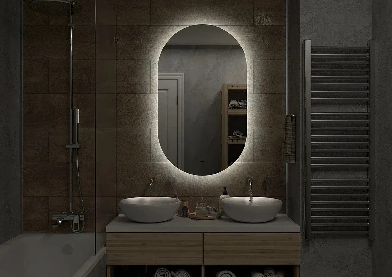 Зеркало Континент Fleur 650x1100 ЗЛП595 с подсветкой с бесконтактным выключателем стекло