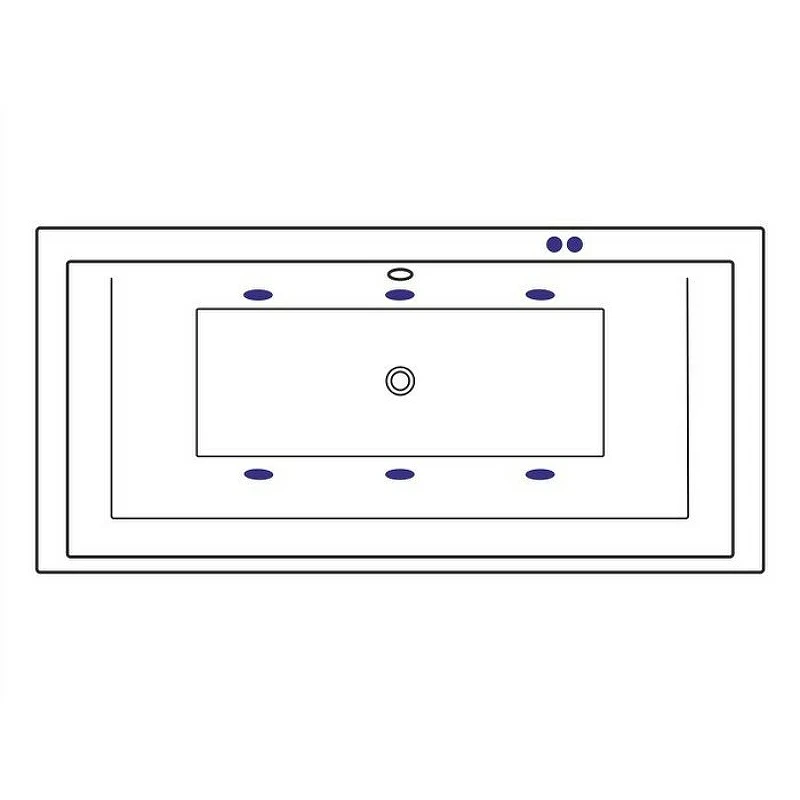 Акриловая ванна Excellent Crown Grand 190x90 WAEX.CRG19.SOFT.GL с гидромассажем