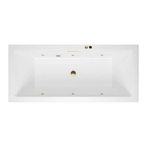 Акриловая ванна Excellent Heaven Slim 170x75 WAEX.HEV17S.SOFT.GL цвет Белый с гидромассажем форсунки Золото