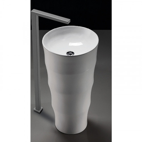 Раковина CeramaLux 42 G-309 Белая фаянс напольный