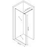 Душевая перегородка Berges Sky Black 120х200 064029 профиль Черный матовый стекло тонированное