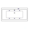 Акриловая ванна Excellent Pryzmat Slim 170x75 WAEX.PRY17S.SOFT.WH цвет Белый с гидромассажем форсунки Белые