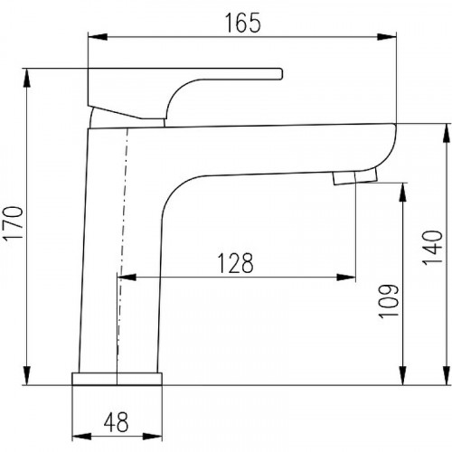 Смеситель для раковины Rav Slezak Yukon YU128.5CMAT Черный матовый латунь