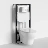 Комплект унитаза с инсталляцией WasserKRAFT Aller 10TLT.010.ME.CH03.H001 цвет Белый с сиденьем Микролифт и клавишей смыва цвет Хром