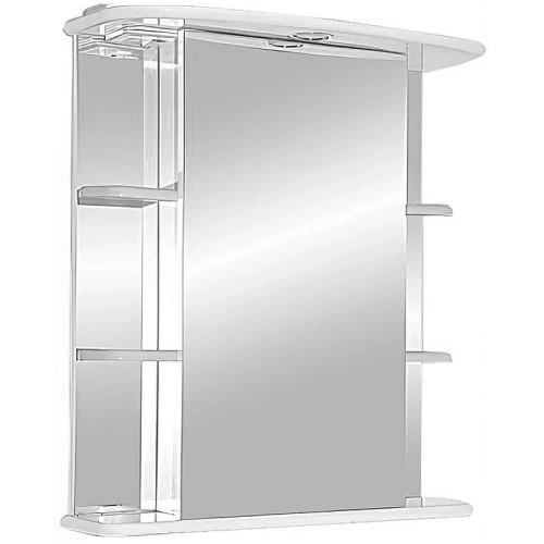 Зеркальный шкаф Misty Магнолия 55 L Э-Маг04055-01СвП с подсветкой Белый глянцевый