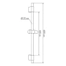 Душевая штанга Melodia della vita Fine MKP25008BL Хром