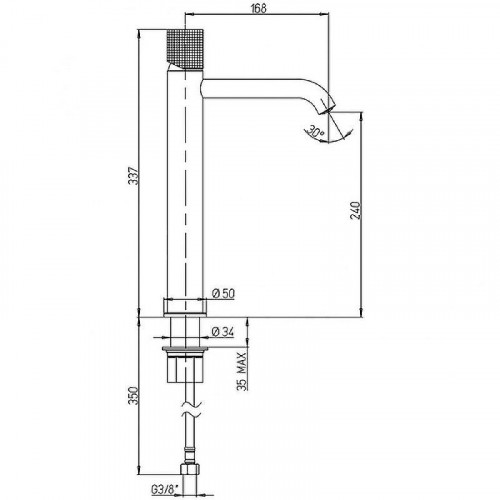Смеситель для раковины Paini Grip 7GPZ205OLL Черный матовый