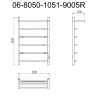 Электрический полотенцесушитель Маргроид Вид 6 8.1 x 5.3 06-8050-1051-9005R цвет Черный матовый