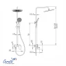 Душевая система Ceruttispa Орацио (Orazio II) RSMB CT12073 12073 цвет Хром глянцевый