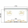 Душевой уголок Cezares Molveno 180x90 MOLVENO-AH-22-180/90-P-Cr профиль Хром стекло рифленое