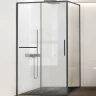 Душевой уголок Vincea Slim Soft 130x80 VSR-1SS8013CLGM профиль Вороненая сталь стекло прозрачное