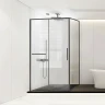 Душевой уголок Vincea Slim Soft 130x80 VSR-1SS8013CLGM профиль Вороненая сталь стекло прозрачное