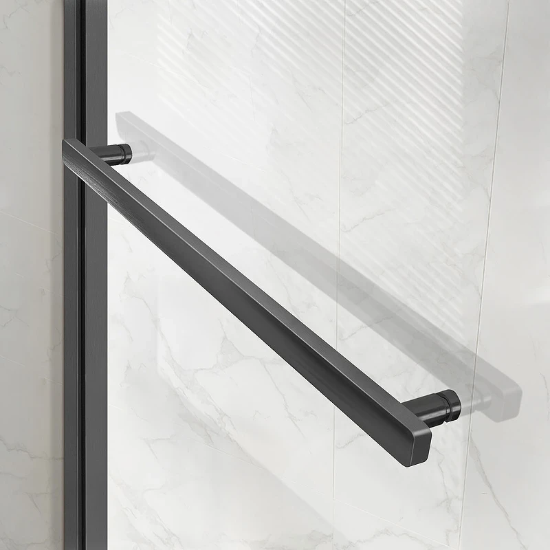 Душевой уголок Vincea Slim Soft 130x80 VSR-1SS8013CLGM профиль Вороненая сталь стекло прозрачное