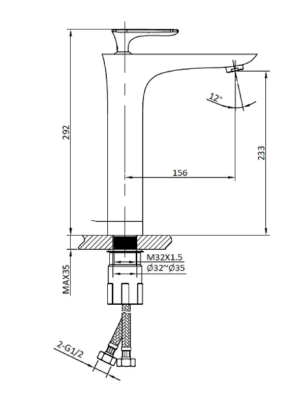 Смеситель для раковины AltroBagno Aperto 010206 BiCr цвет Белый Хром