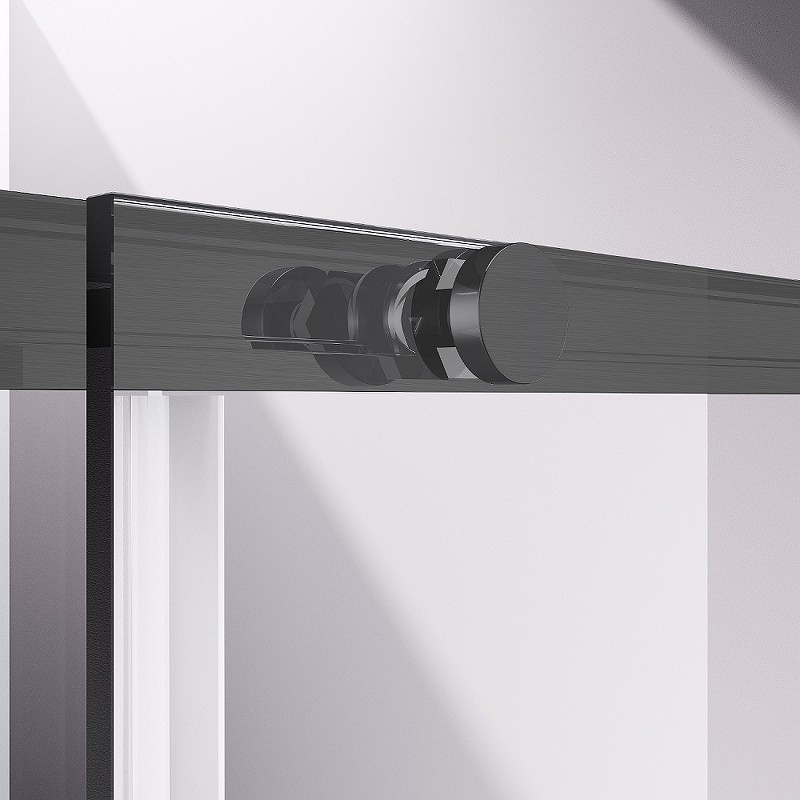 Душевая дверь Vincea Slim-N 110 VDS-4SN110CLGM профиль Вороненая сталь стекло прозрачное
