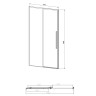 Душевая дверь Vincea Slim-N 110 VDS-4SN110CLGM профиль Вороненая сталь стекло прозрачное