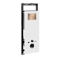 Инсталляция WasserKRAFT Salm 27TLT.010.ME.WH.RG04 для унитаза с клавишей смыва цвет Розовое золото