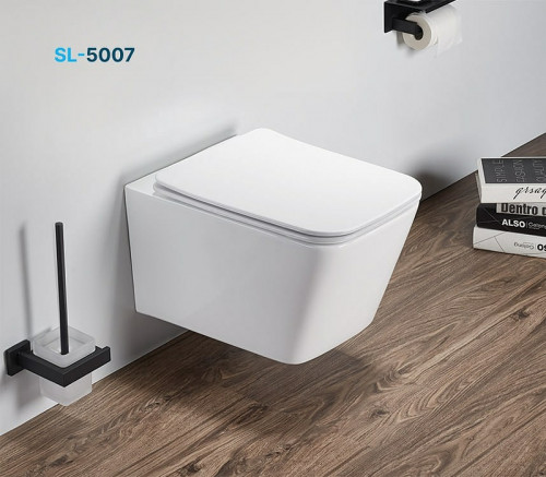 Унитаз SantiLine SL-5007 подвесной с сиденьем Микролифт фаянс подвесной