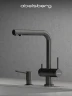 Смеситель для кухни Abelsberg Pura UVF70929GM цвет Космическая сталь