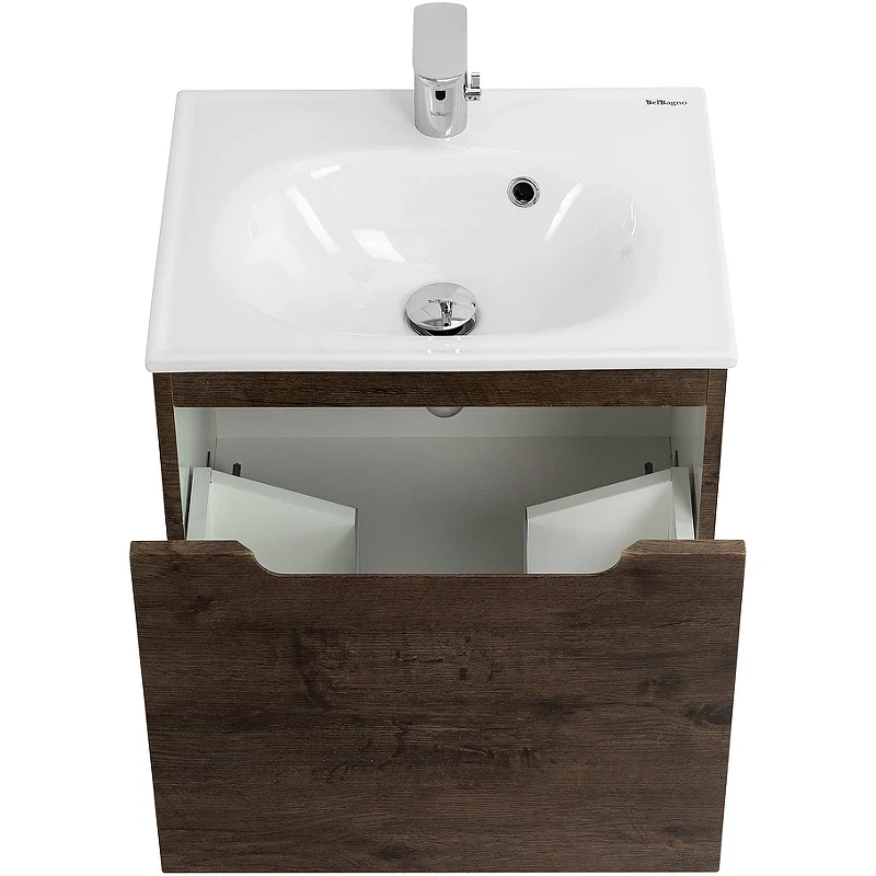 Тумба под раковину BelBagno Etna 50 ETNA-500-1C-SO-RW-P подвесная Rovere Moro МДФ / ЛДСП