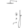 Душевая система Whitecross Y brushed nickel YSET07NIB Брашированный никель латунь встраиваемый