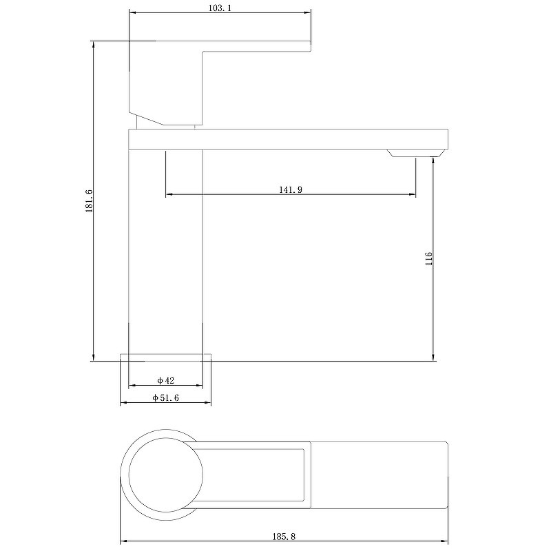 Смеситель для раковины beWash Element BVMM3BS700