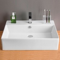 Раковина Artceram Quadro 65 QUL003 01 00 Белая фарфор подвесная, накладная