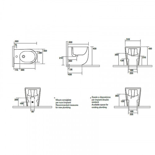 Биде Kerasan Nolita 532011*1 Verde muschio