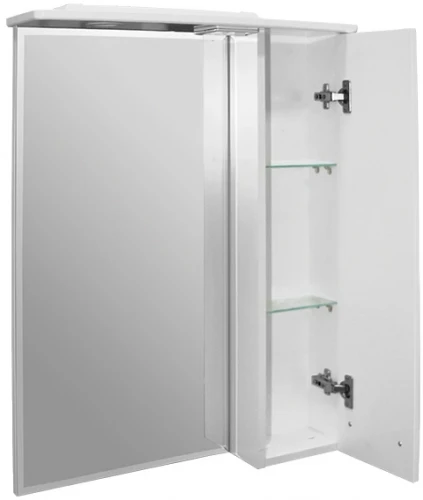 Зеркало со шкафом Mixline Альфа 61 R 529002 с подсветкой Белое