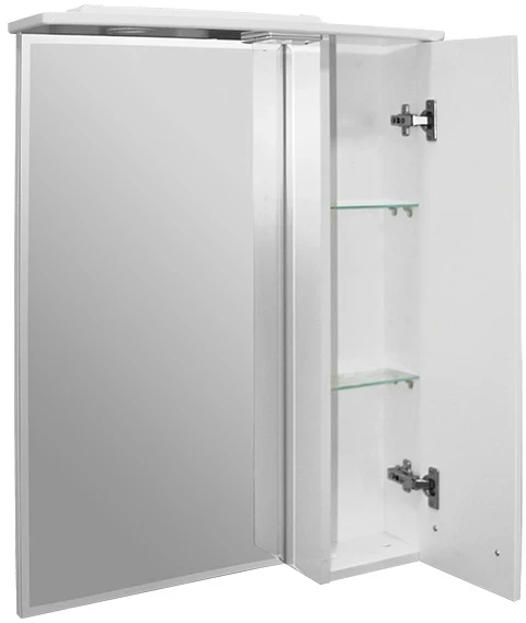 Зеркало со шкафом Mixline Альфа 61 R 529002 с подсветкой Белое