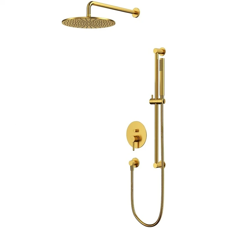 Душевая система Whitecross Y brushed gold YSET05GLB Брашированное золото латунь встраиваемый