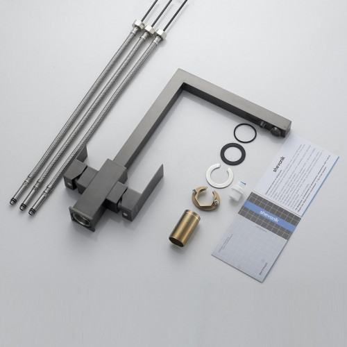 Смеситель для кухни Shevanik S148T цвет Оружейная сталь