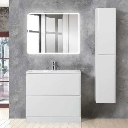 Тумба под раковину BelBagno Albano 90 ALBANO-900-2C-PIA-BL Bianco Lucido МДФ / ЛДСП