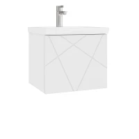 Тумба с раковиной Vigo Geometry 50 032-com подвесная цвет Белый