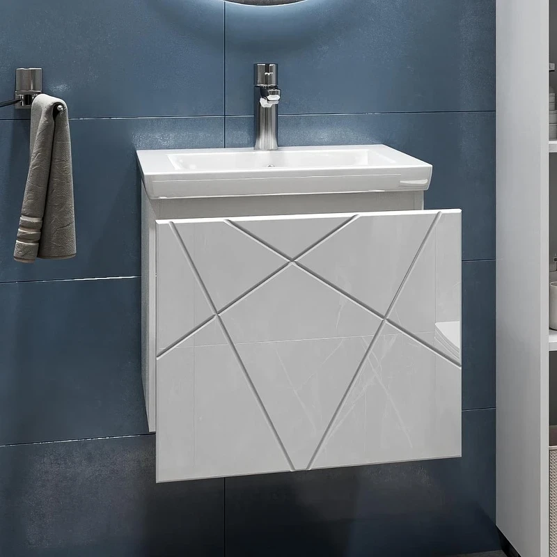 Тумба с раковиной Vigo Geometry 50 032-com подвесная цвет Белый