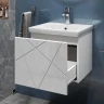 Тумба с раковиной Vigo Geometry 50 032-com подвесная цвет Белый