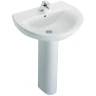 Раковина Jacob Delafon Patio 60 E4159NG-00 Белая фарфор подвесная, полувстраиваемая