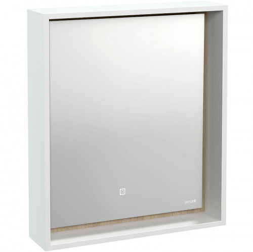 Зеркало Cersanit Louna 60 SP-LU-LOU60-Os с подсветкой Белый с сенсорным выключателем МДФ / ЛДСП, стекло