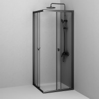 Душевой уголок AM.PM Sunny 80х80 W87G-403-8080-BT профиль Черный матовый стекло прозрачное