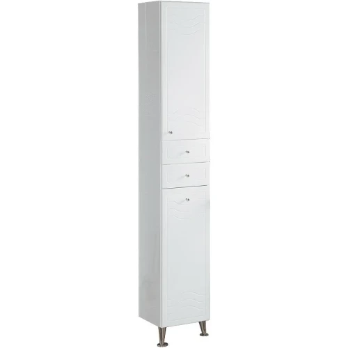 Шкаф пенал Aquaton Домус 32 R 1A122003DO01R с бельевой корзиной Белый МДФ / ЛДСП
